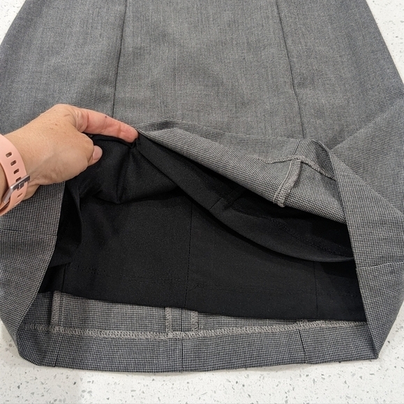 Zara gray front chest cut out Houndstooth sheath mini dress long sleeves size S - Picture 8 of 12